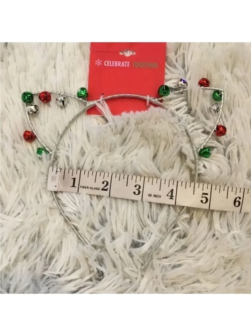 KOHL’S Celebrate Together Christmas cat ears headband set 3 scrunchies